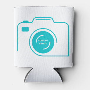 Born to Shoot - Teal - Can Cooler