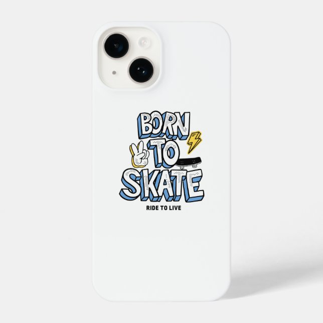 Born to Skate Ride to Live iPhone Case (Back)