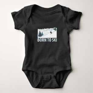Born to Ski Winter Sports Baby Bodysuit