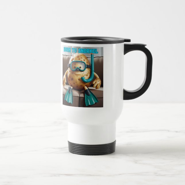 Born to snorkel travel mug (Right)