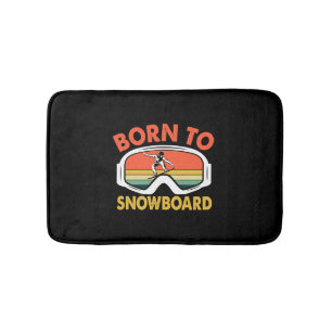 Born To Snowboard Bath Mat