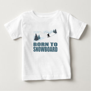 Born To Snownoard Winter Sports Baby T-Shirt