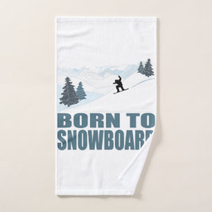 Born To Snownoard Winter Sports Hand Towel