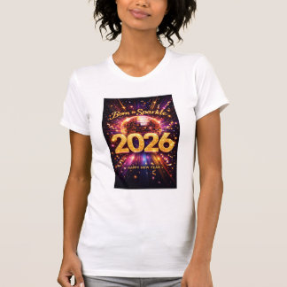 Born to Sparkle 2026 Disco Ball Happy New Year T-Shirt