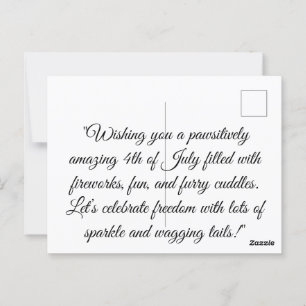 Born to Sparkle – Cute 4th of July Flat Card with 