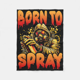 Born To Spray - Cool Graffiti Art Streetwear Desig Fleece Blanket