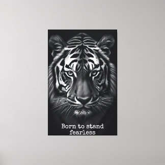 Born to stand fearless canvas print