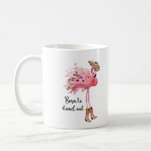 "Born to Stand Out" Flamingo Coffee Mug