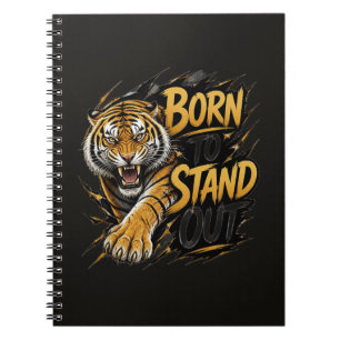 Born To Stand Out – Powerful Tiger Streetwear Desi Notebook