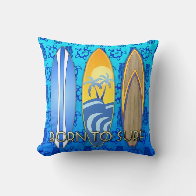 Born To Surf Cushion (Front)