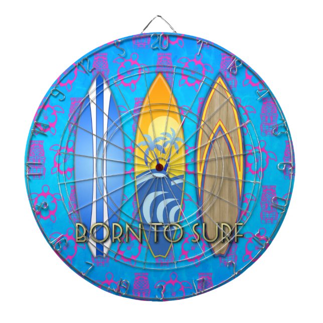Born To Surf Dartboard (Front)