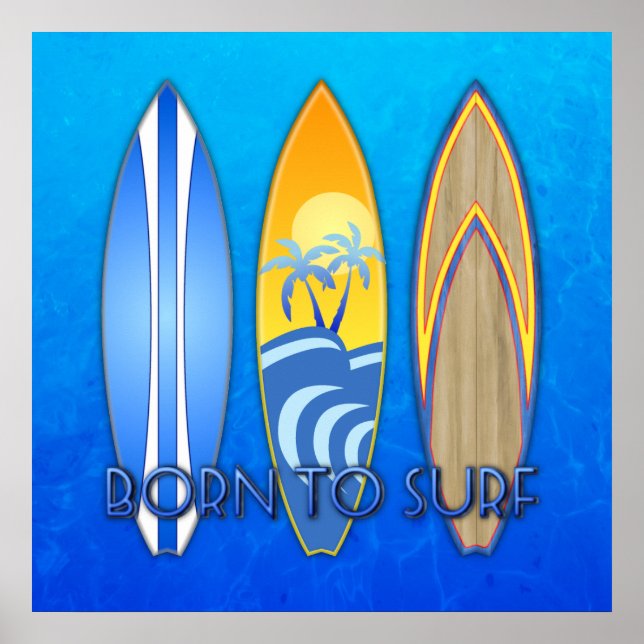 Born To Surf Poster (Front)