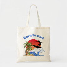 Born to Surf Retro Sunset surfer