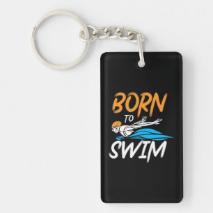 Born To Swim Key Ring