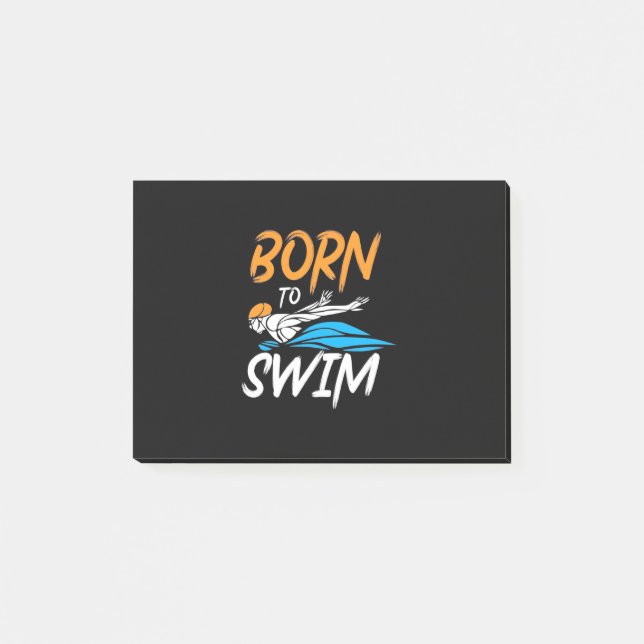 Born To Swim Post-it Notes (Front)