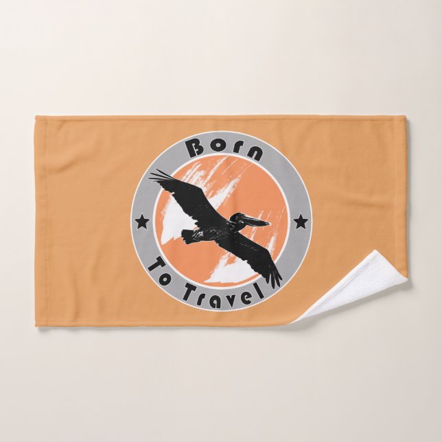 Born to travel  hand towel  (Hand Towel)