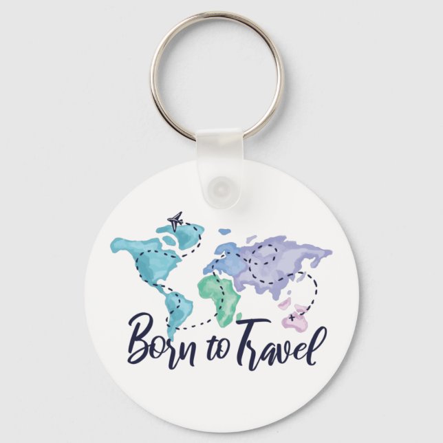Born to Travel Key Ring (Front)