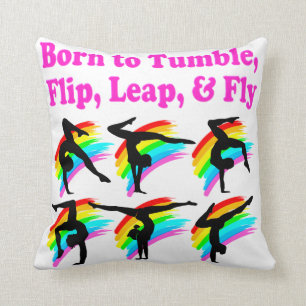 BORN TO TUMBLE GYMNASTICS DESIGN CUSHION