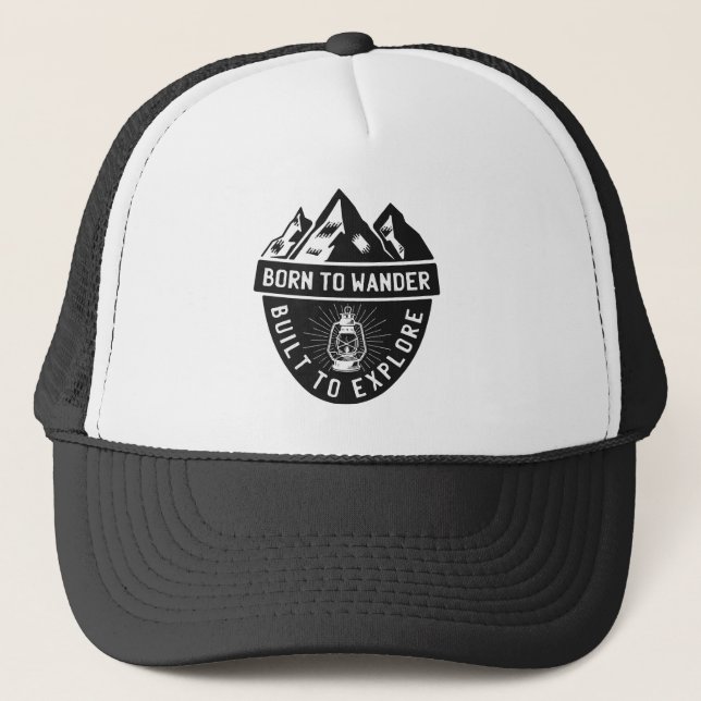 Born to Wander Trucker Hat (Front)