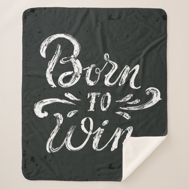 Born To Win Sherpa Blanket (Front)
