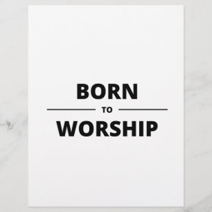 BORN TO WORSHIP CUSTOM LETTERHEAD