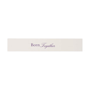 Born Together Twin Love Baby Shower Invitation Belly Band
