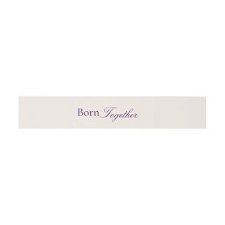 Born Together Twin Love Baby Shower Invitation Belly Band