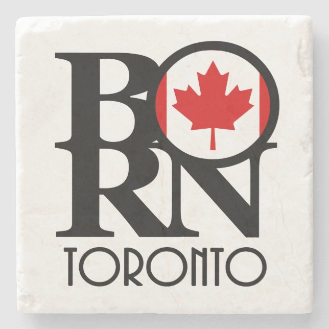 BORN Toronto Canada Stone Coaster (Front)