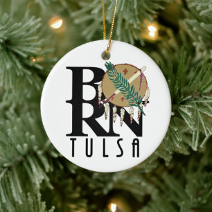 BORN Tulsa Oklahoma Ceramic Tree Decoration