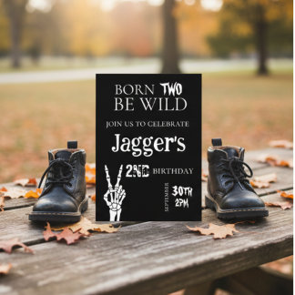 born TWO be wild. 2nd birthday invite