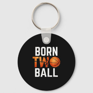 Born Two Ll Sketll 2 Years Old Birthday Party Kids Key Ring