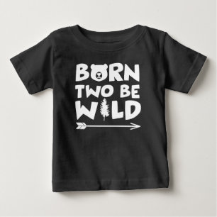 Born Two Wild Birthday Boy Baby T-Shirt