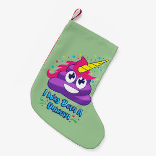 Born Unicorn Poop Emoji Christmas Stocking