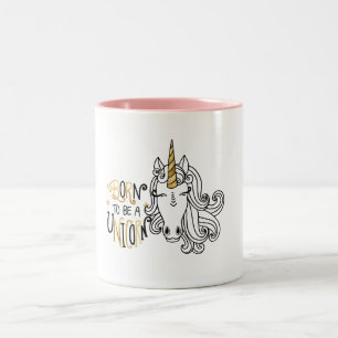 Born Unicorn Two-Tone Coffee Mug