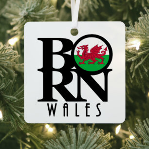 BORN Wales  Metal Tree Decoration