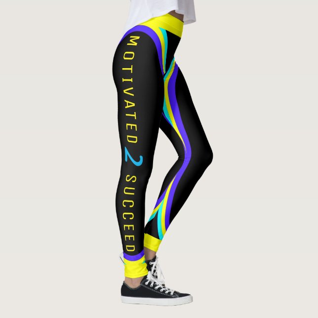 Born Warrior, Motivated to Succeed (Your Name) Leggings (Right)