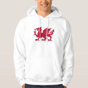 Born Welsh Poem with Dragon Hoodie