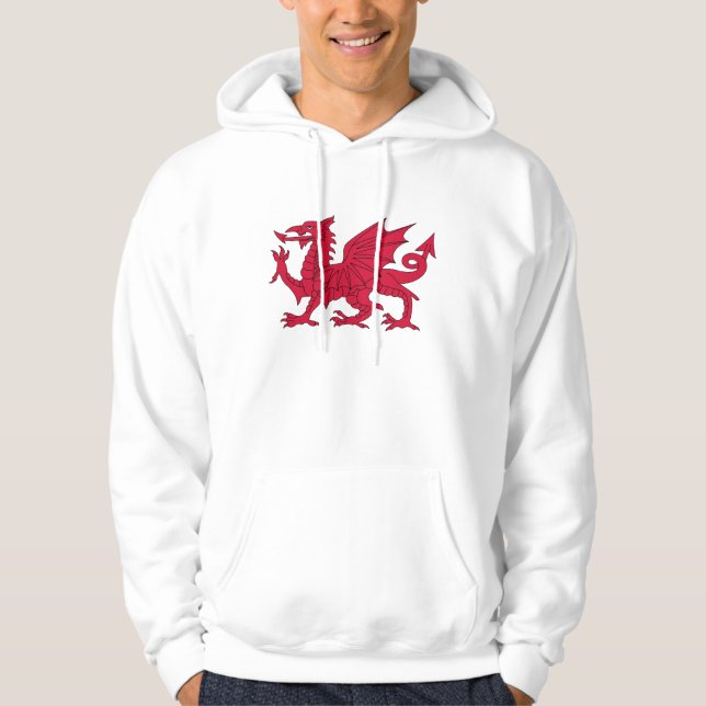 Born Welsh Poem with Dragon Hoodie (Front)