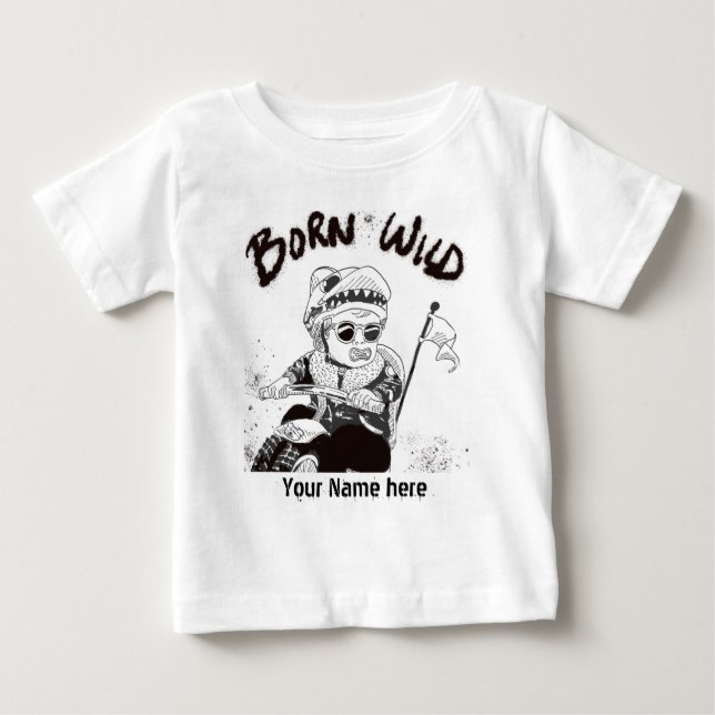 Born Wild custom shirt with child's name (Front)