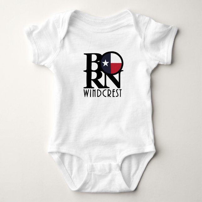 BORN Windcrest Texas Baby Bodysuit (Front)