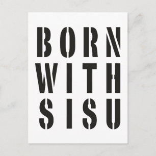 Born With Sisu Postcard