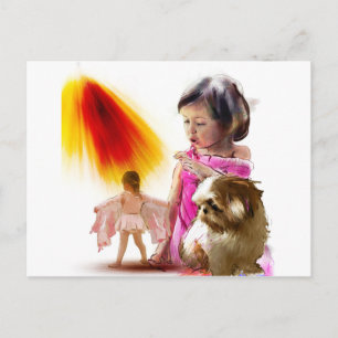 born with wings postcard