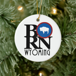 BORN Wyoming Ceramic Tree Decoration