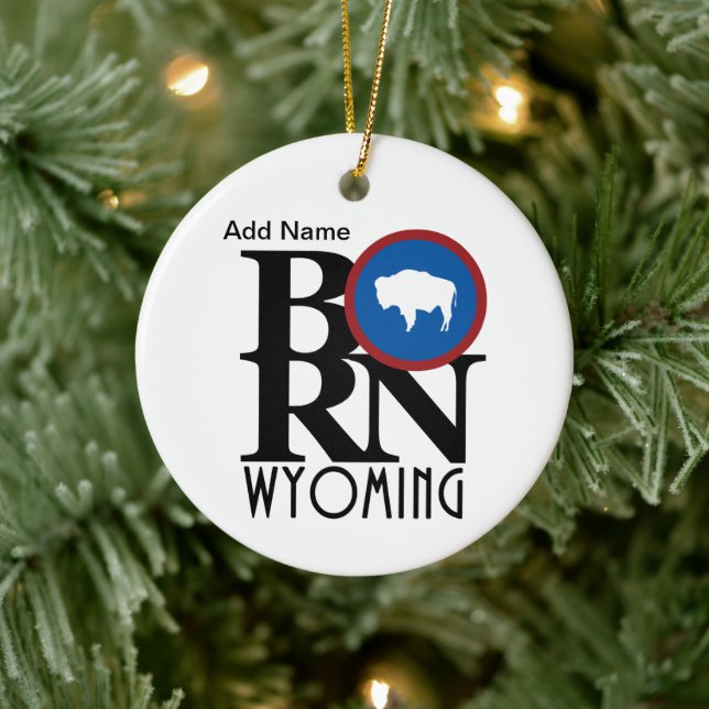 BORN Wyoming Custom Ceramic Tree Decoration (Tree)