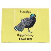 Bornean peacock-pheasant bird cartoon illustration