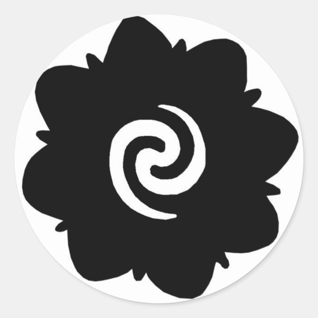 borneo flower classic round sticker (Front)