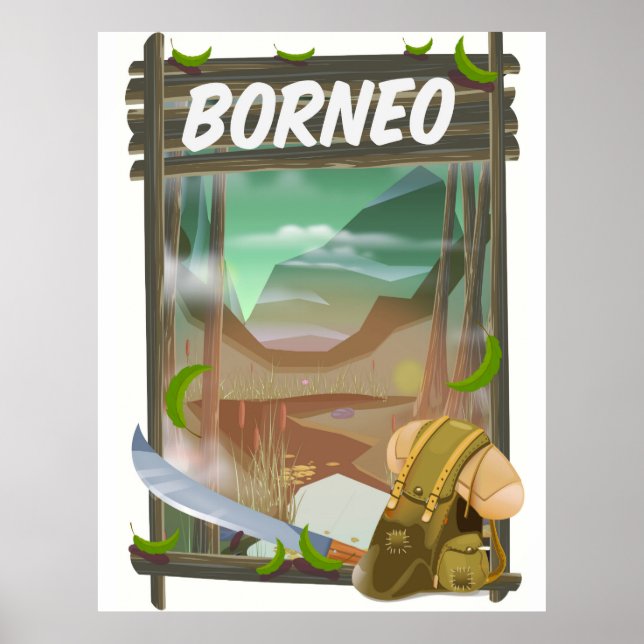 Borneo Jungle travel poster (Front)