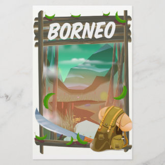 Borneo Jungle travel poster Stationery