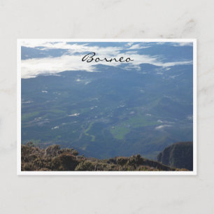 borneo kinabalu view postcard