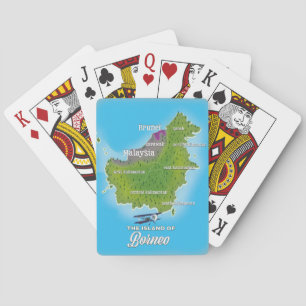 Borneo Map Playing Cards